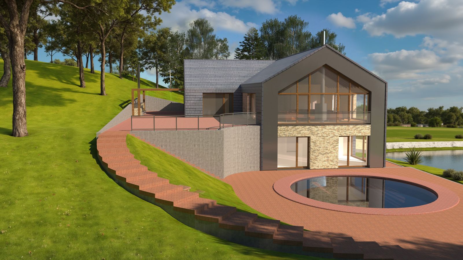 the image of the Residential house in Vilnius project